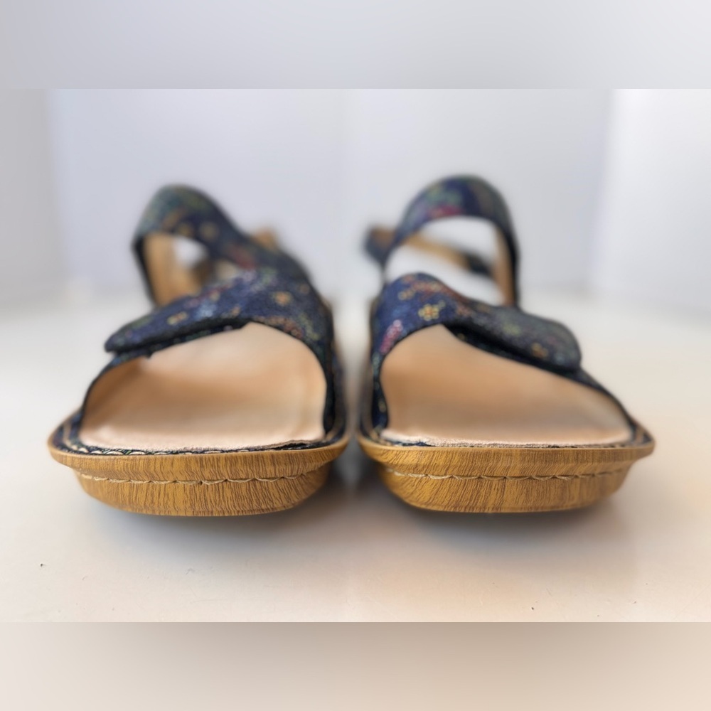 Alegria Verona Blue Birdland Mosaic Strappy Comfort Summer Sandals Size 41 - Picture 3 of 10